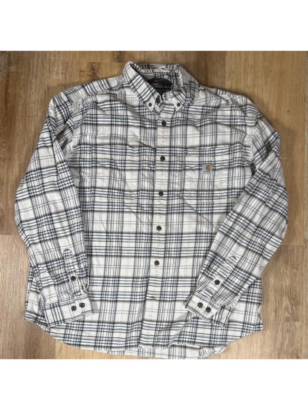 Carhartt Rugged Flex Plaid Flannel Button-Up Shirt – Size XL